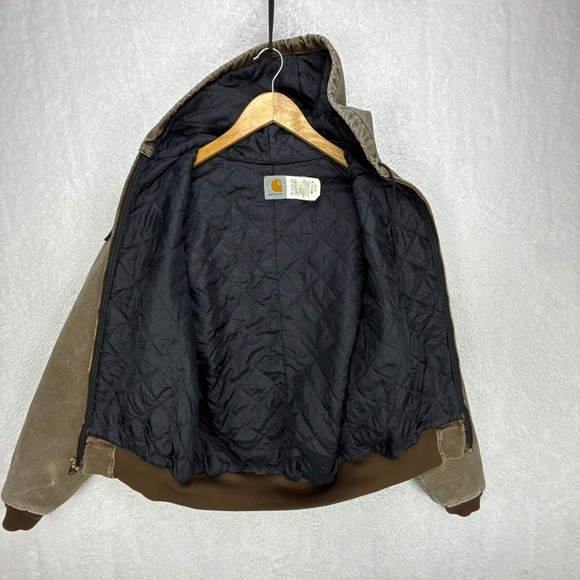 Carhartt Active Quilt Lined Jacket Mens Medium JQ282 Chestnut Brown - Picture 3 of 16